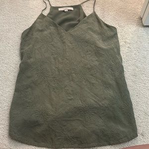 LOFT OLIVE GREEN RACERBACK TANK
